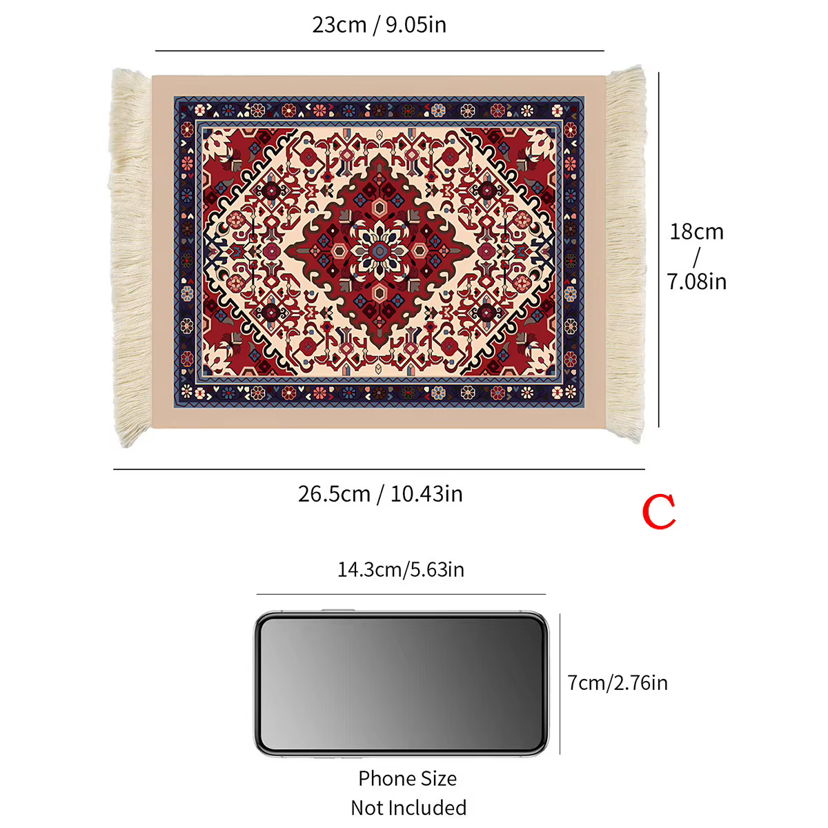 Tapis à café 1 pièce, tapis de tasse de café de Style bohème, napperon antidérapant polyvalent, acce