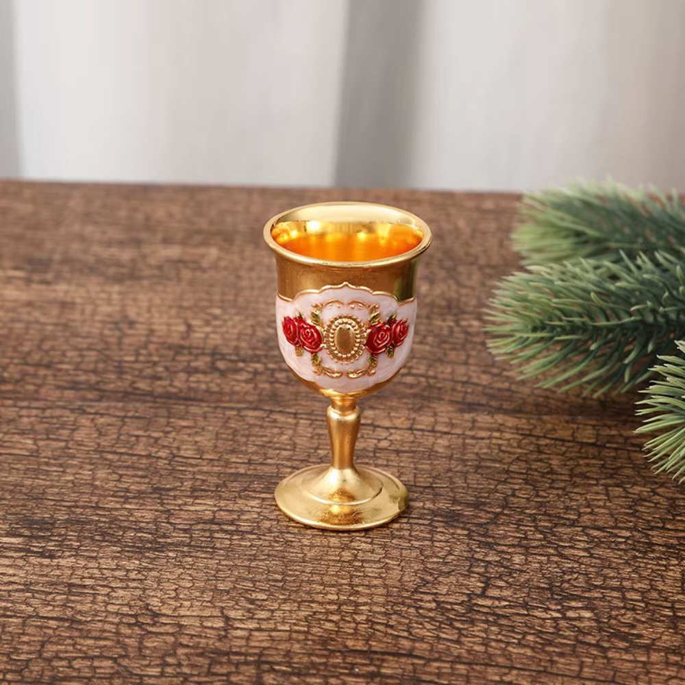 Verre à vin Vintage classique en métal, verres à boissons, Style européen, tasse à vin blanc, cadeau