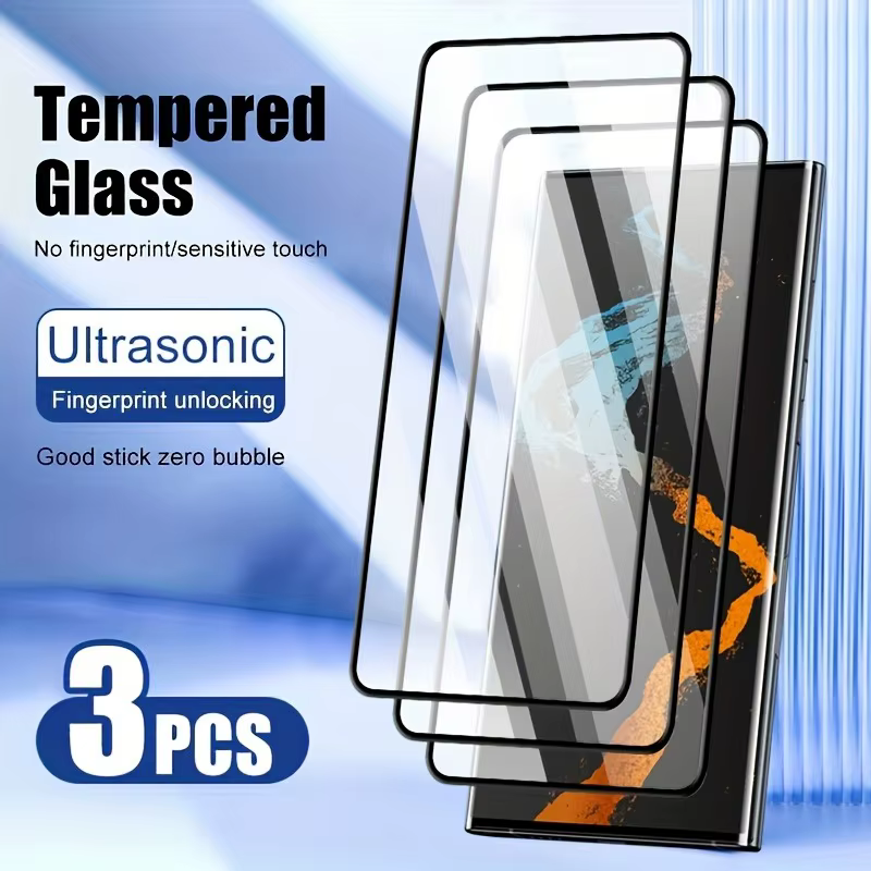 Verre trempé 3 pièces pour Samsung Galaxy S25 S24, verre Ultra protecteur pour Samsung S23 S22 S21 S