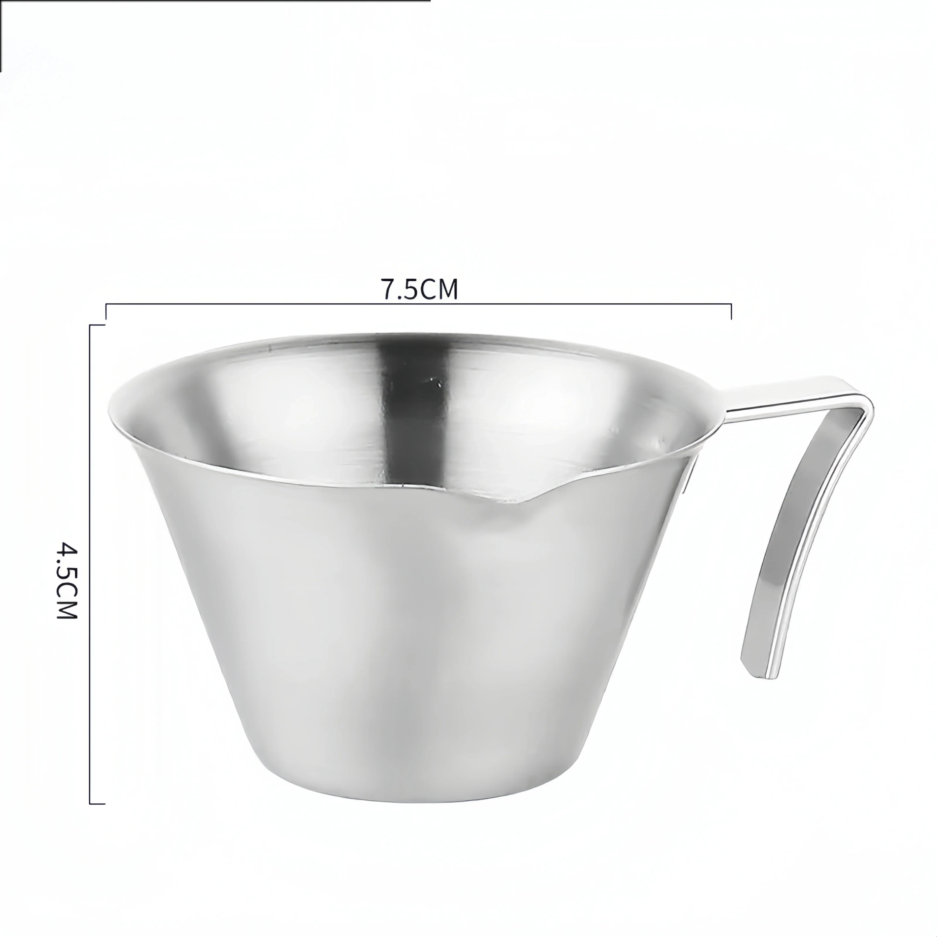 Tasse d'extraction d'espresso 100ML, en acier inoxydable 304, avec échelle, épaisse, onces exquises,