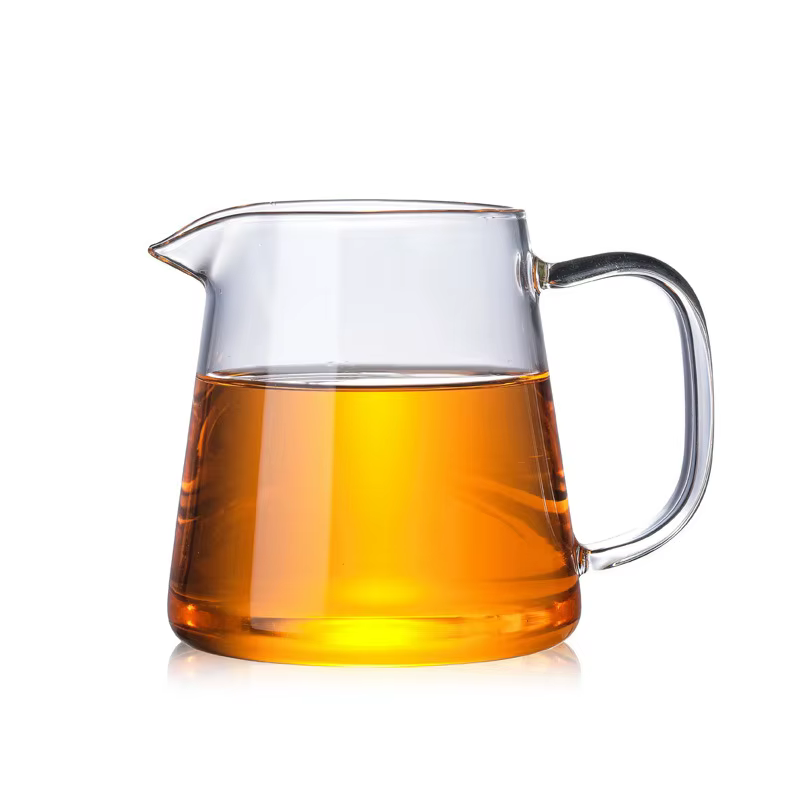 Théière en verre transparent résistant à la chaleur, tasse juste, théière Cha Hai avec infuseur, bou