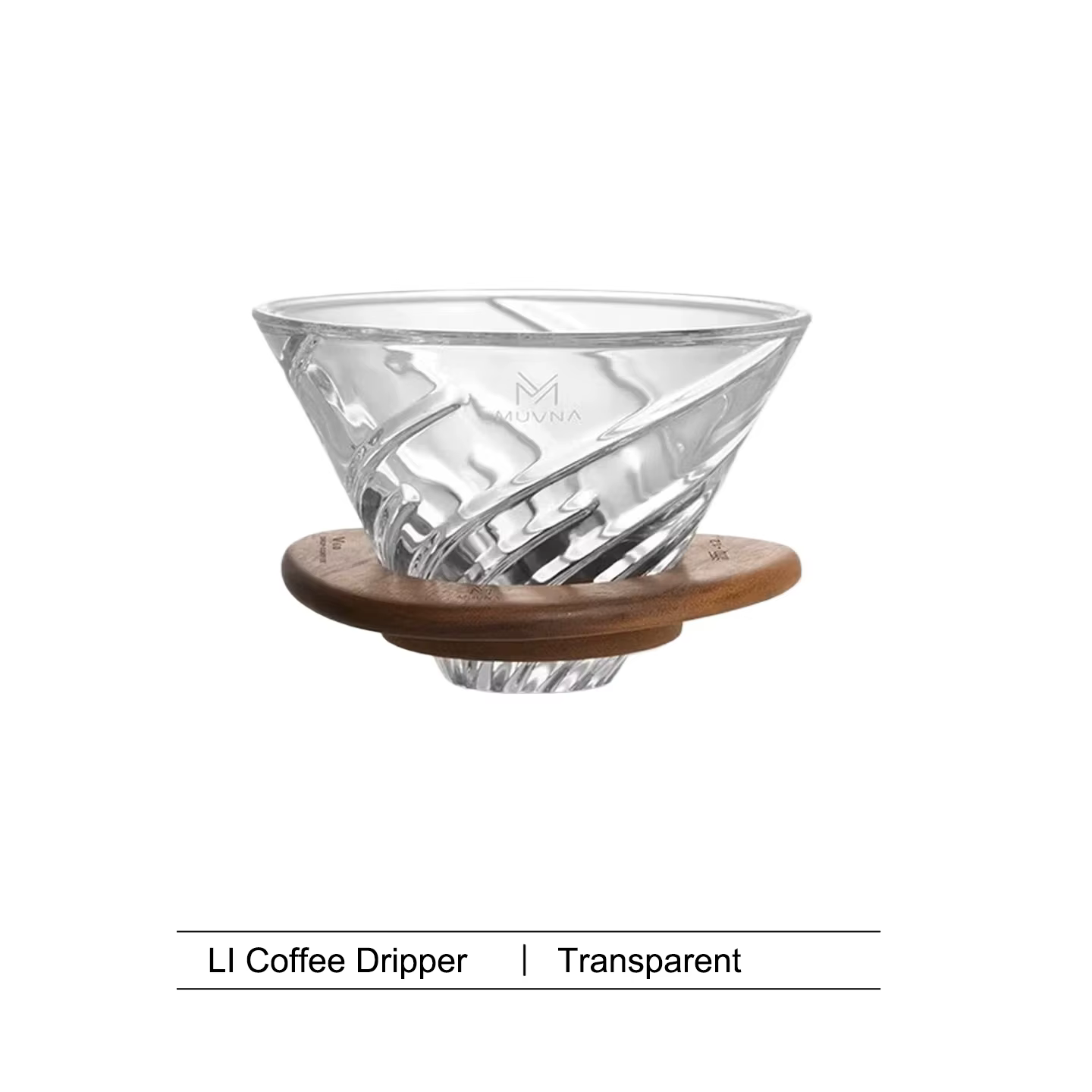 Carafe à café en verre MUVNA Tornado Barista 450 ml, pour expresso et cold brew, résistante à la cha