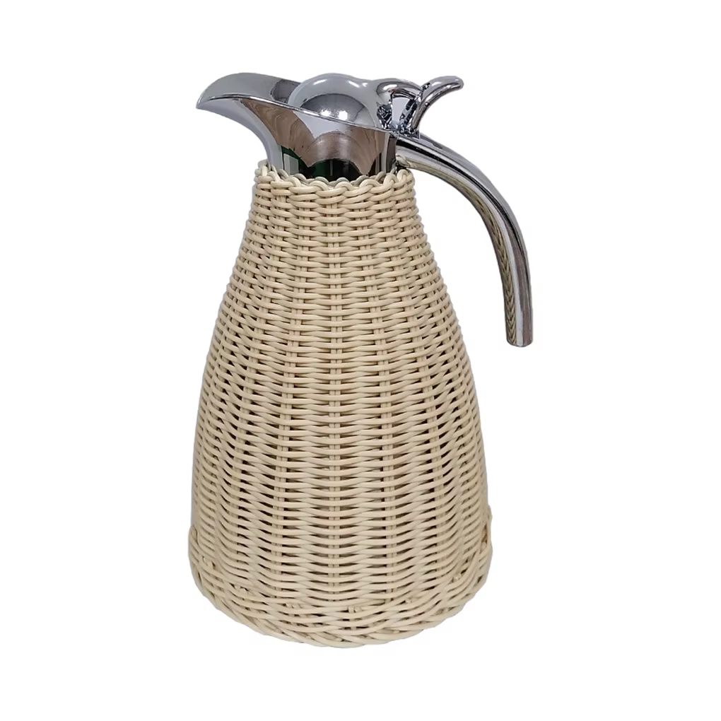 Servir du thé en Style, Thermos en rotin élégant, Carafe à thé, sécurité et Carafe thermique à café 