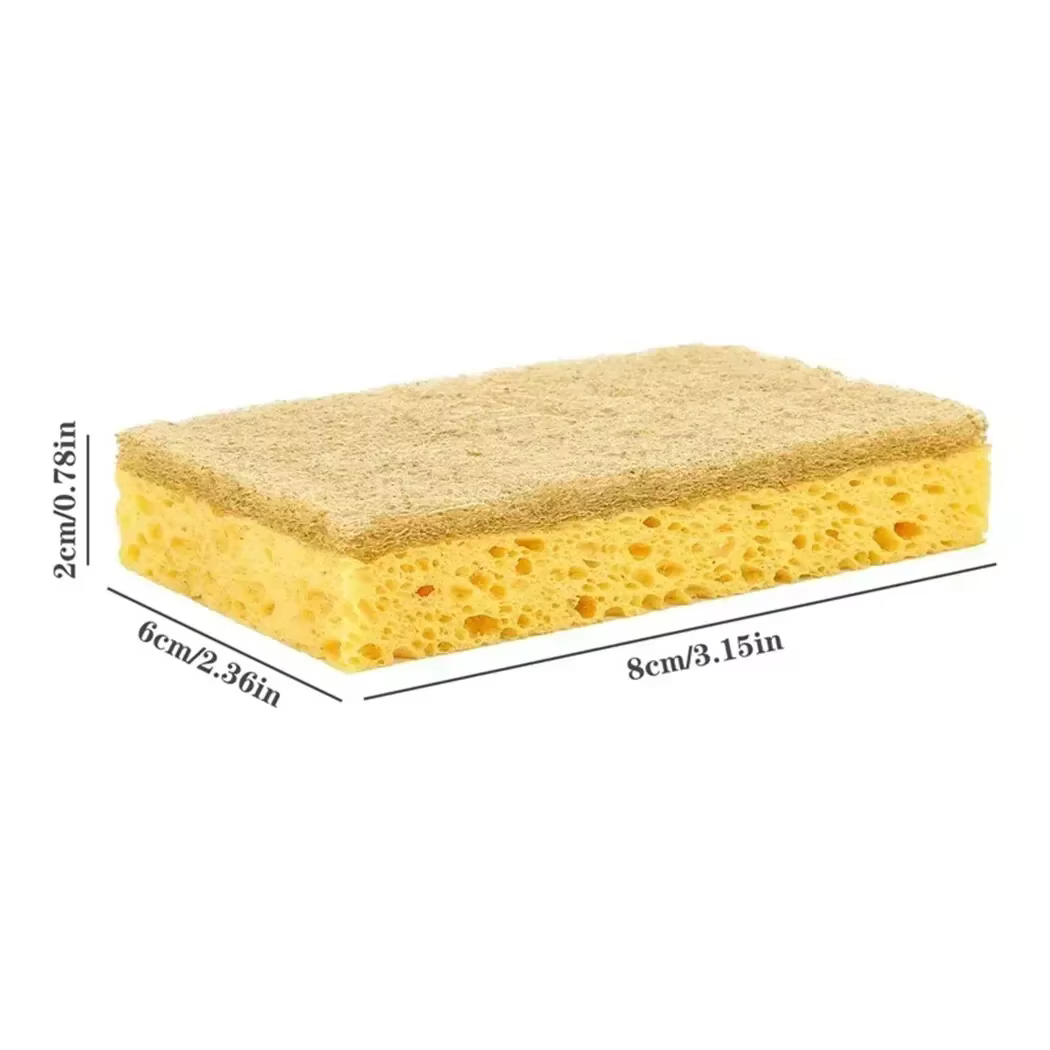 Éponge double face écologique pour la vaisselle, 10 pièces, éponge en pâte de bois, biodégradable, à