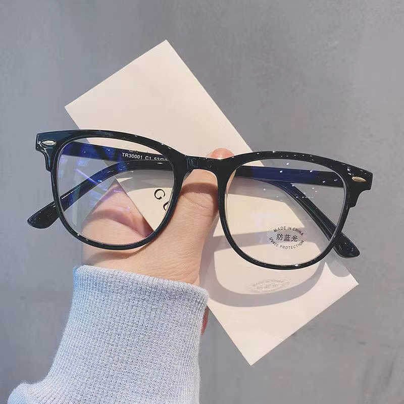 Lunettes ultralégères rétro transparentes, monture unie pour hommes et femmes, Anti-lumière bleue, d