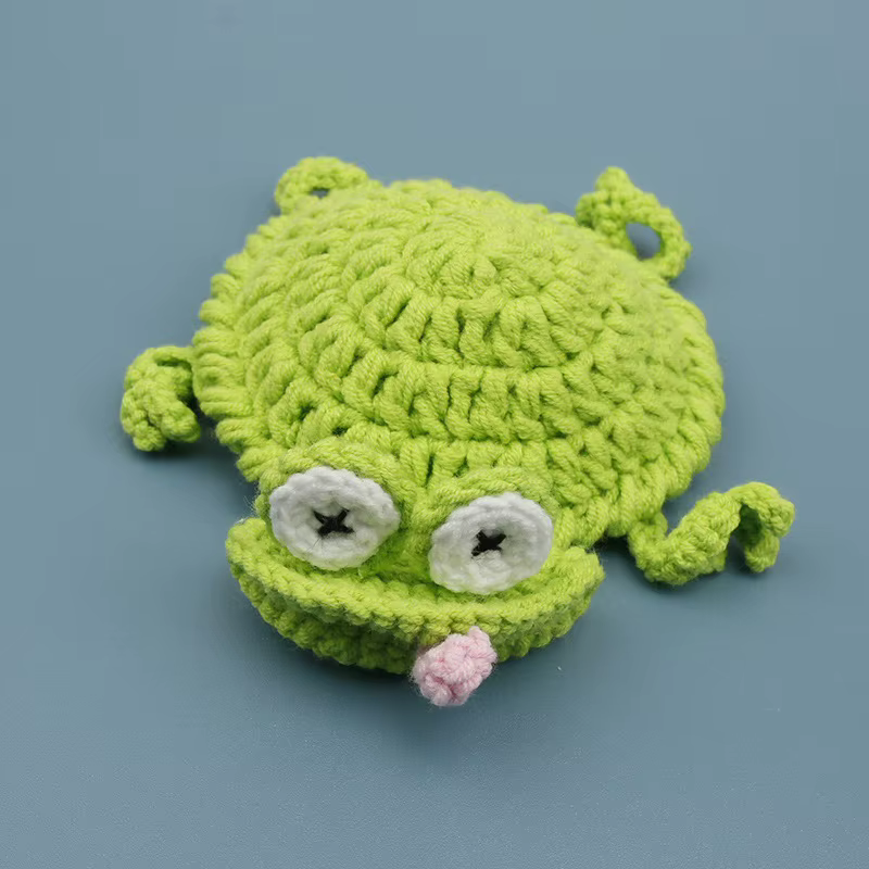 Sous-verres en crochet faits main avec des animaux mignons, tortue, écureuil, lézard, coussin d'isol