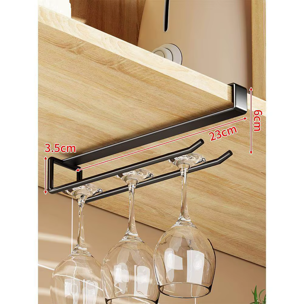 HeMu – support de rangement de cuisine sous l'armoire, sans perçage, support à gobelets suspendu, su