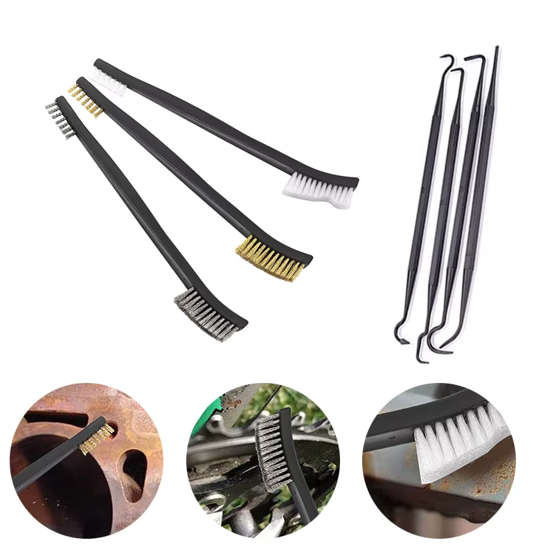 Mini brosse de polissage à fil Double extrémité, brosse de nettoyage du métal, antirouille, accessoi