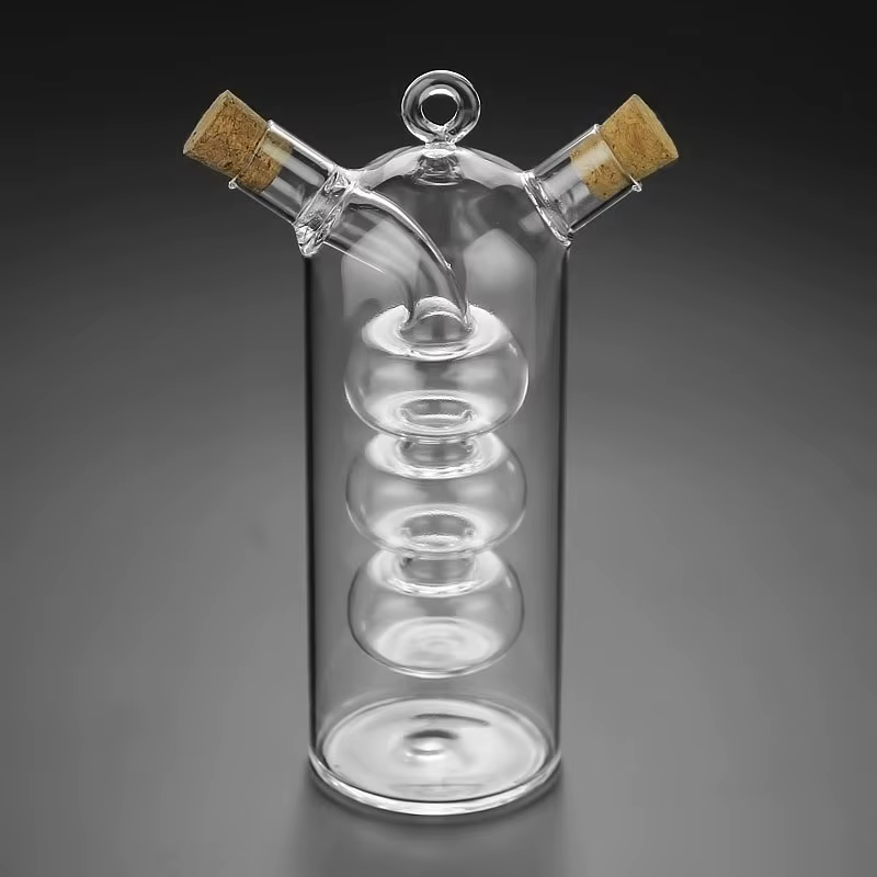 Bouteille en verre à double couche pour condiments et assaisonnement, bocaux scellés, outils de cuis