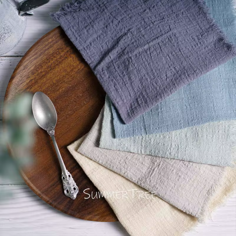 Grands serviettes en gaze de coton 41cm, serviettes à thé en mousseline, pour dîner, tissu rétro, dé