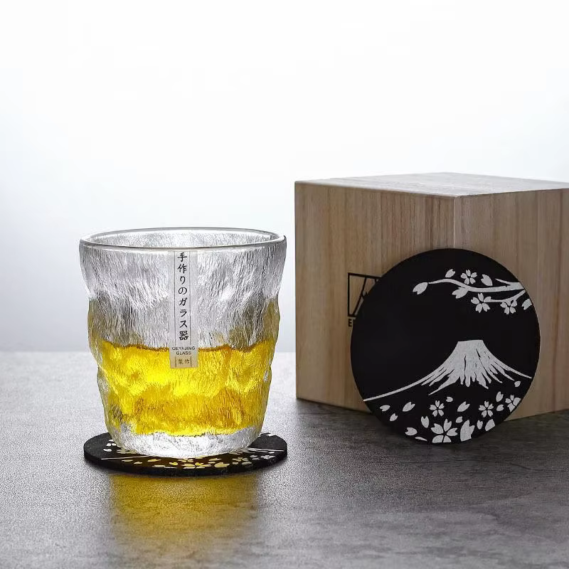 Glacier Whisky Gobelet Snifter, Verre à vin en cristal à l'ancienne, Gobelet Chivas Rock, Gobelets à