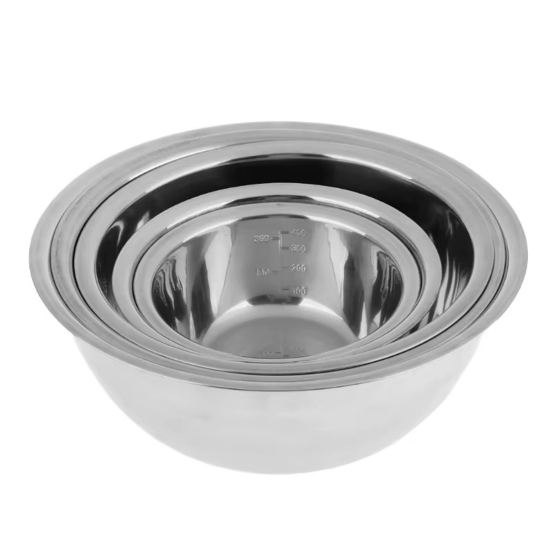 Ensemble de 5 bols en acier inoxydable, coordonnants, pour fouetter, salade, cuisson
