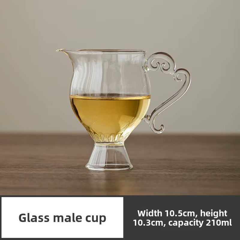 Théière en verre faite à la main vintage, tasse à thé en verre à haute teneur en borosilicate, tasse