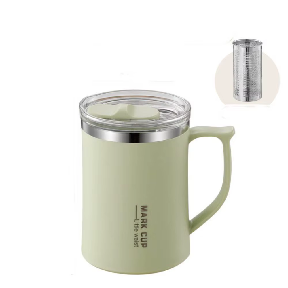 Tasse thermique avec filtre à thé, tasse à café isolée résistante à la chaleur et aux fuites, tasse