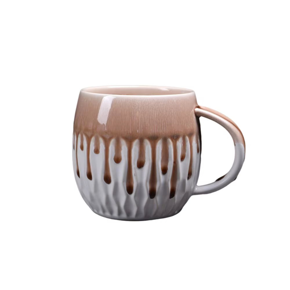 Tasse à café créative à changement de four de 600ml, grande capacité, tasse à lait en céramique, tas