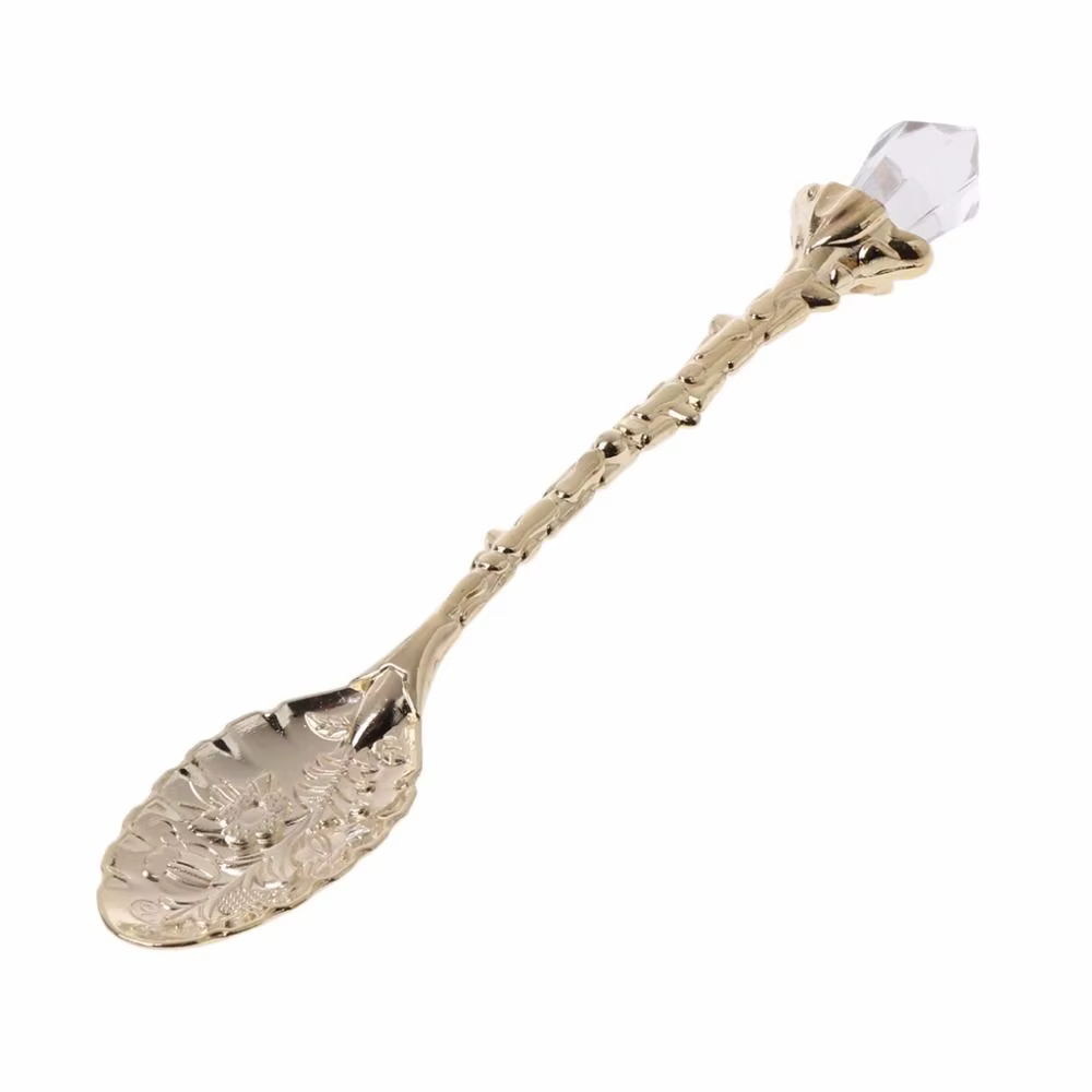 Couverts à thé en alliage de Zinc, motif sculpté Vintage, accessoires de cuisine, cuillères de Bar à
