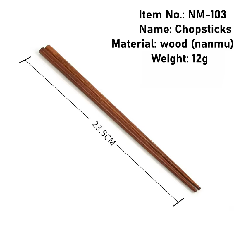 Ensemble de couverts en bois écologiques réutilisables portables-baguettes cuillère fourchette usten