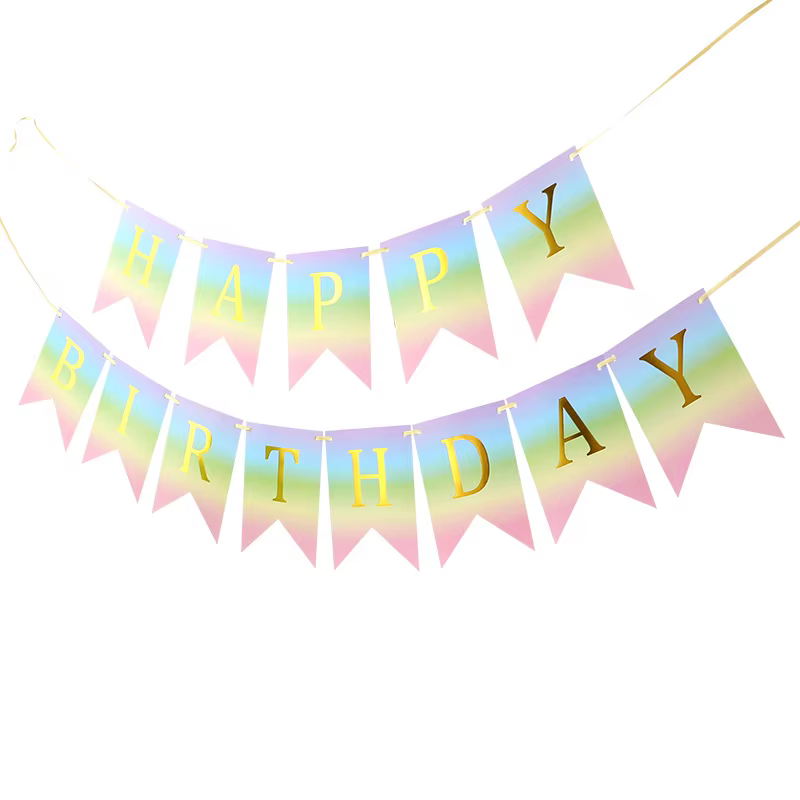 Ensemble de vaisselle Macaron arc-en-ciel pour fête d'anniversaire, assiettes en papier pour un an,