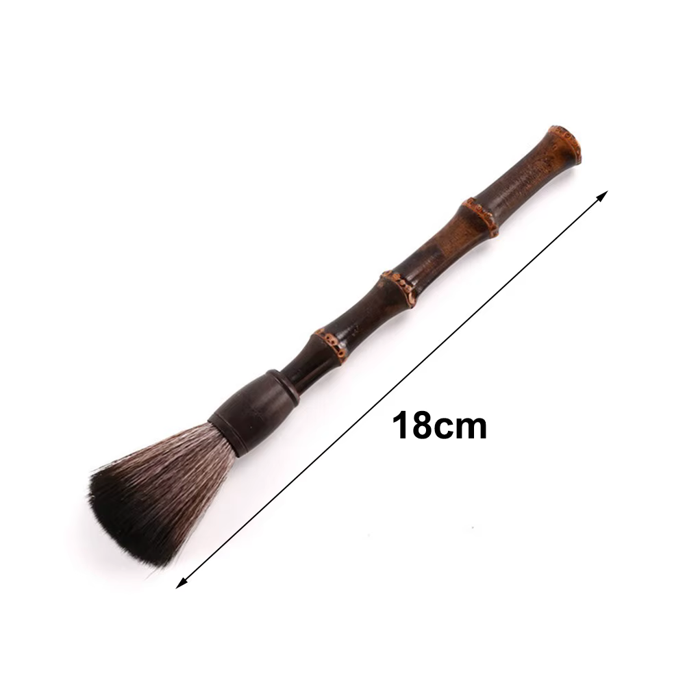 Brosse de nettoyage pour moulin à café en bambou, poils naturels, brosse à thé vintage, accessoires 