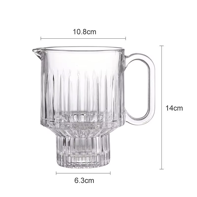 Tasse à Cocktail en verre sans plomb avec poignée, verrerie rétro pour fête, verre à vin, Design gra
