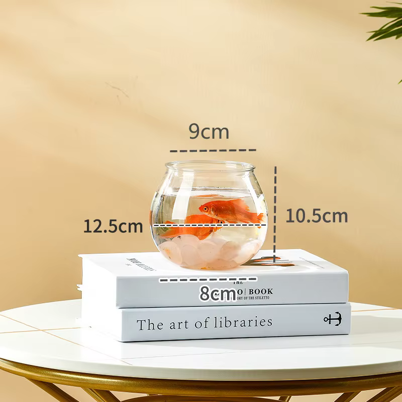 Bol à poisson rond Portable, petits Aquariums pour petits poissons et Reptiles ornementals, verre ha