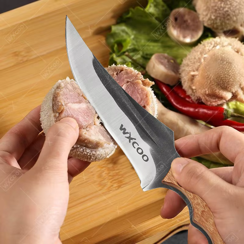 WXCOO couteau de cuisine forgé à la main couteau à couperet à viande multifonctionnel pour désosser