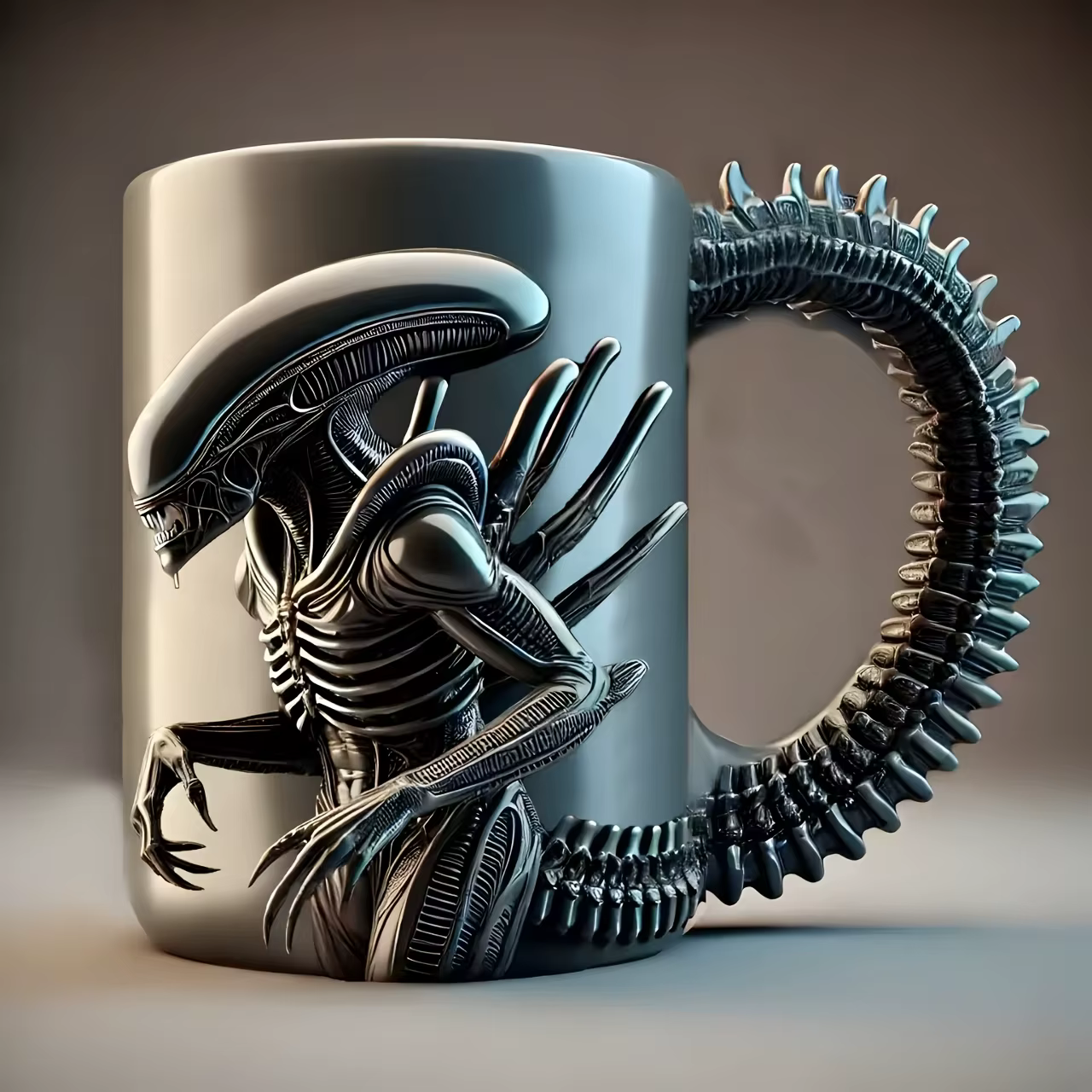 1PC nouvelle tasse au xénomorphe 3D plat transfert de chaleur Alien tasse à café pour la maison et l