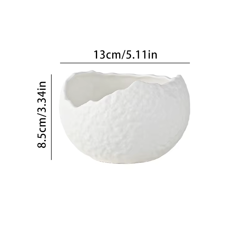 1 bol en forme d'œuf irrégulier, bol à dessert haut de gamme, vaisselle en céramique, bol à yaourt, 