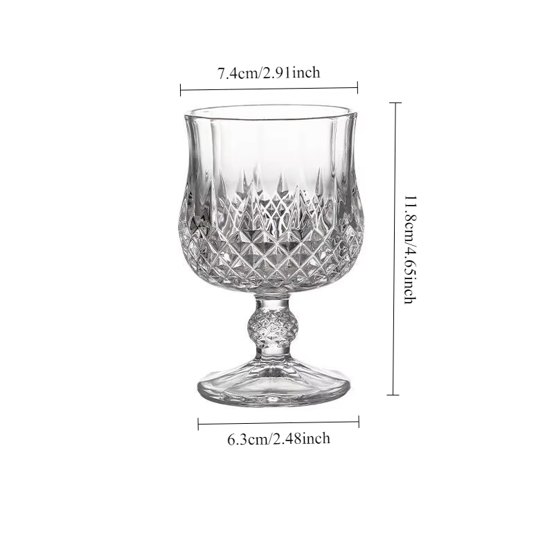 Verre à Champagne en relief de style Ins, 4 styles, verre à vin rouge, grand niveau d'apparence, ver