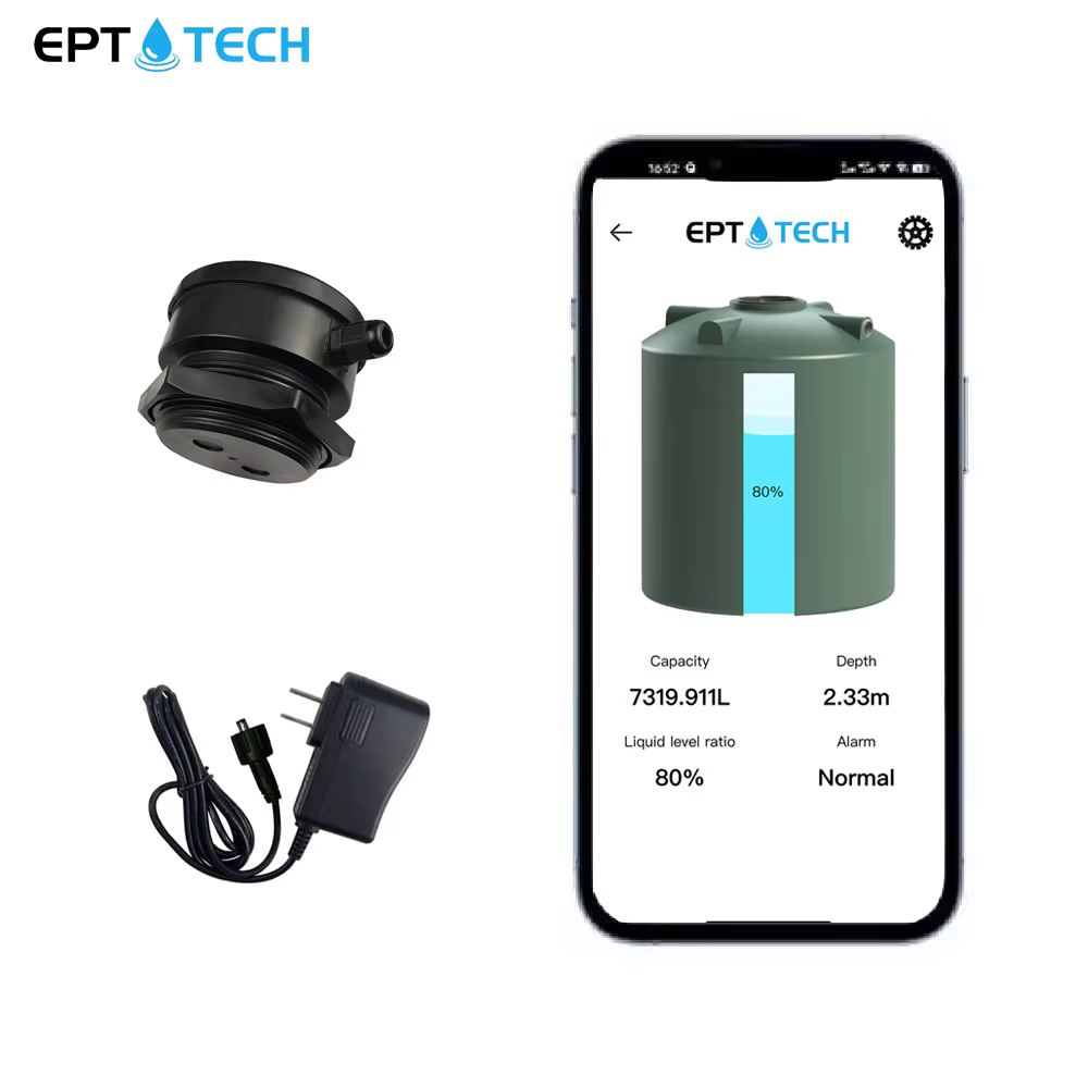 Capteur de niveau ultrasonique intelligent TLC2206-ESP-4G 4G & WiFi IoT ESP32 3m avec alerte cloud API et surveillance à distance pour réservoirs d'eau, d'huile, de carburant et d'irrigation