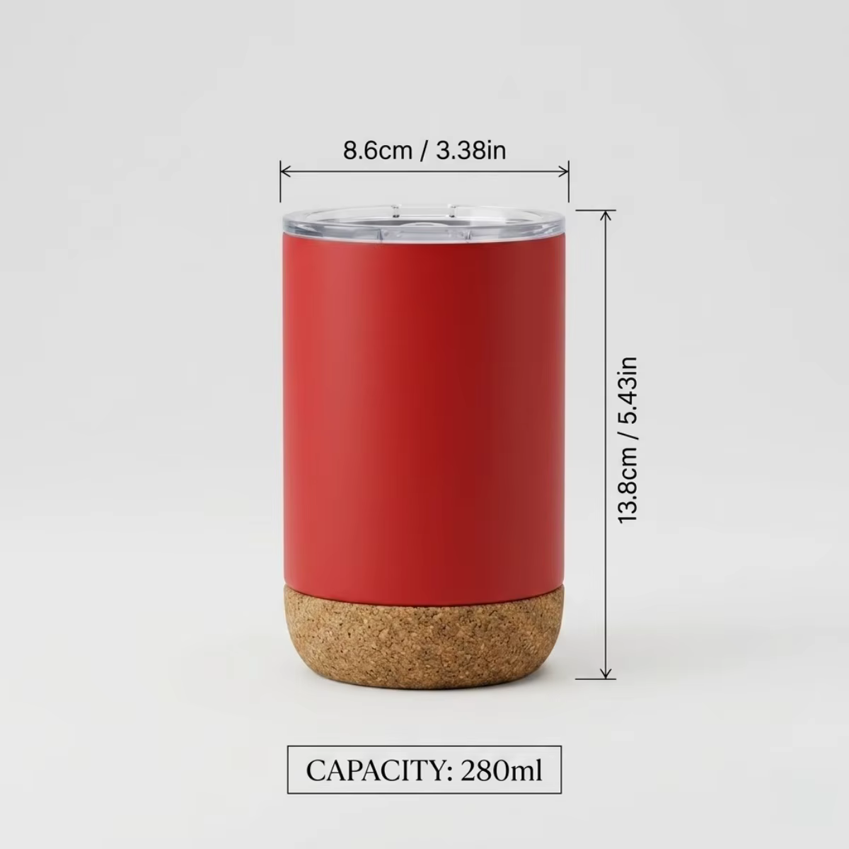 Mug à café isotherme à double paroi en acier inoxydable 304 de 280 ml avec poignée