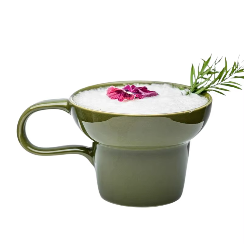 Tasse à café latte de style japonais avec poignée