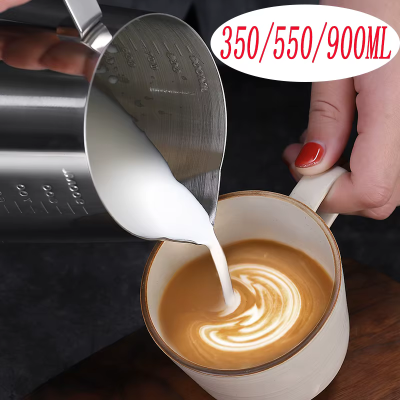 Pichet à café et lait en acier inoxydable