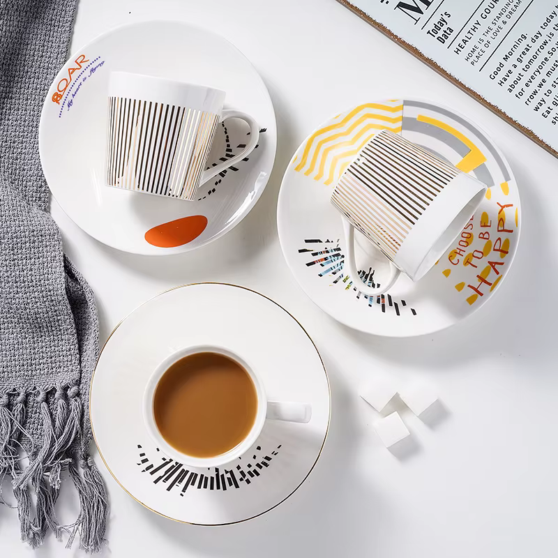 Tasse à café miroir papillon