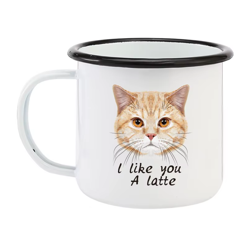 Tasse émaillée personnalisée avec logo