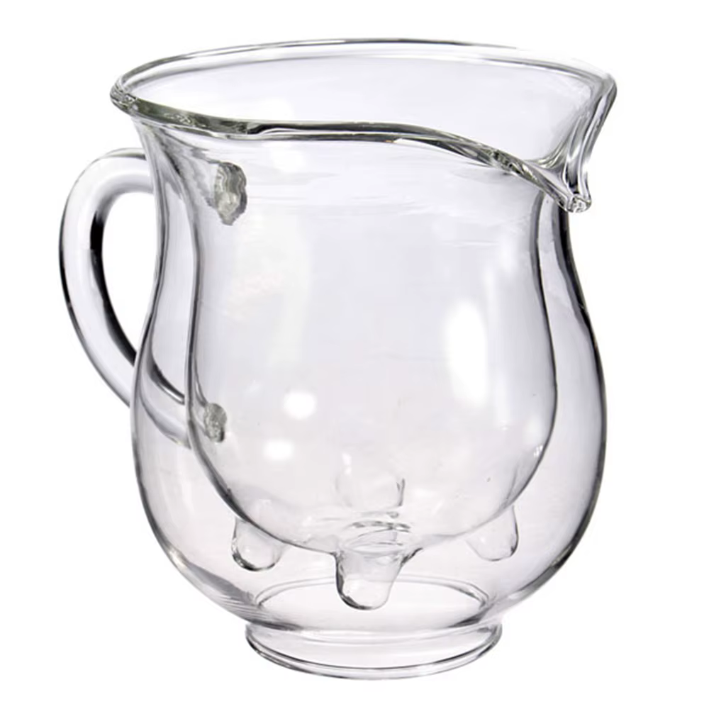 Pichet à lait créatif en verre transparent
