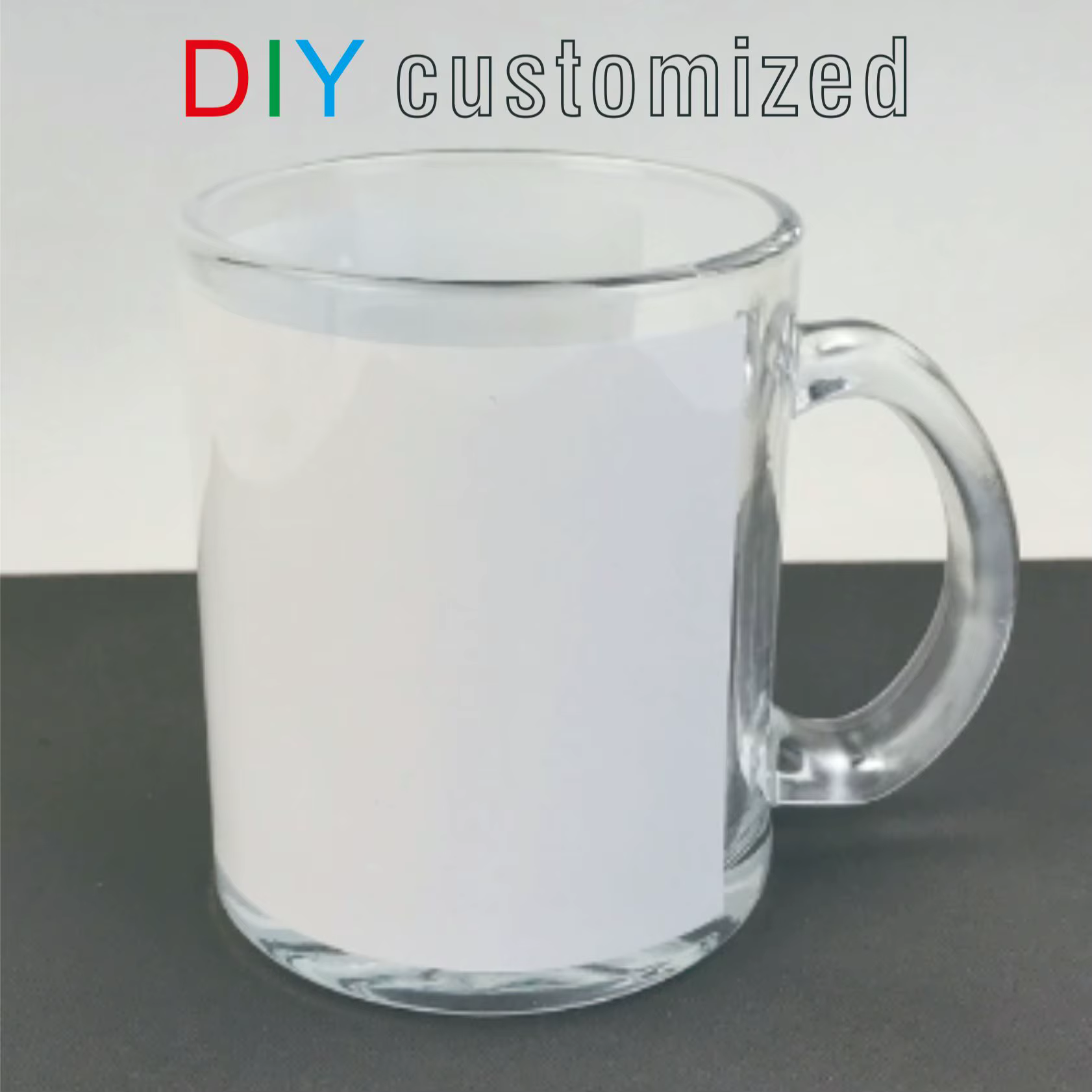 Bricolage personnalisé 320ML 11oz tasse en verre tasses personnalisées café lait