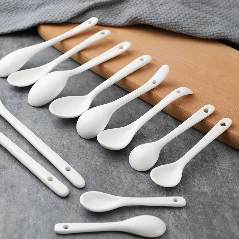 Mini Cuillères en Céramique pour Épices et Café, en Porcelaine, 8cm, 10cm, 12cm, 13cm, 50 Pièces