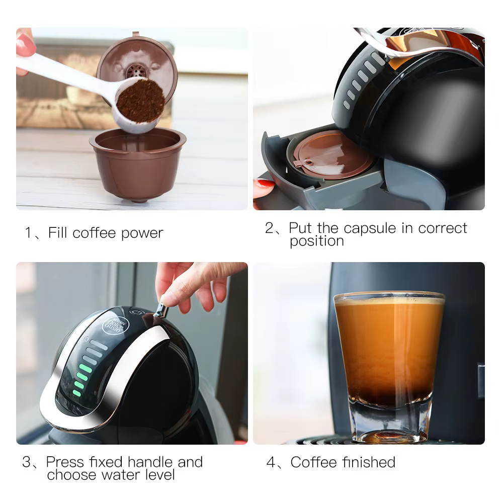 Capsule de café réutilisable pour machine à café Nespresso Dolce Gusto