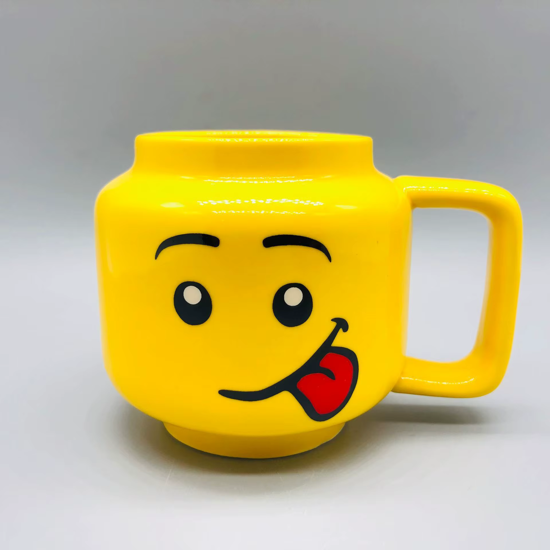 Sourire tasse en céramique dessin animé café lait thé tasse d'eau mignon drôle Expression enfants tasse de lait tasse d'eau domestique