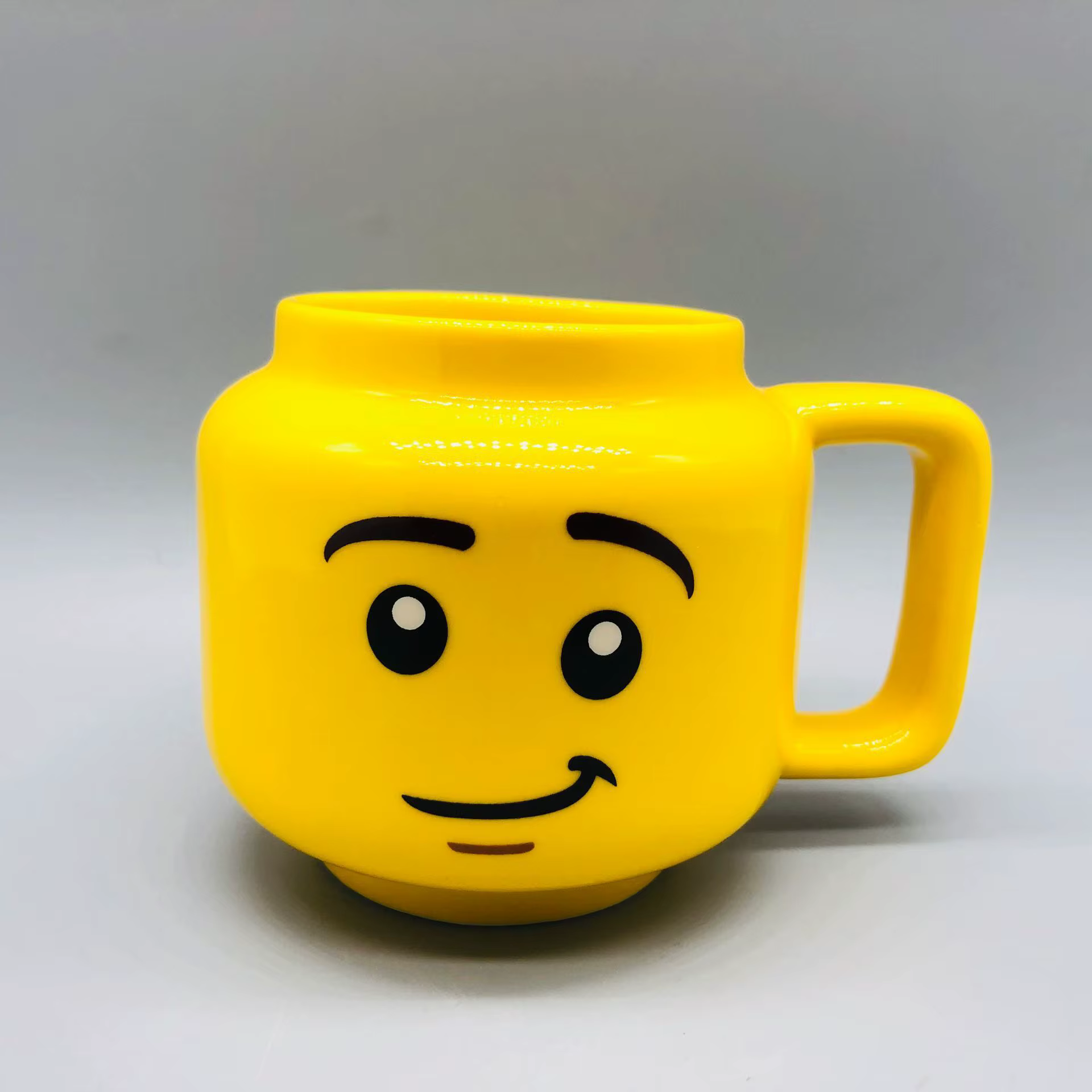 Sourire tasse en céramique dessin animé café lait thé tasse d'eau mignon drôle Expression enfants tasse de lait tasse d'eau domestique