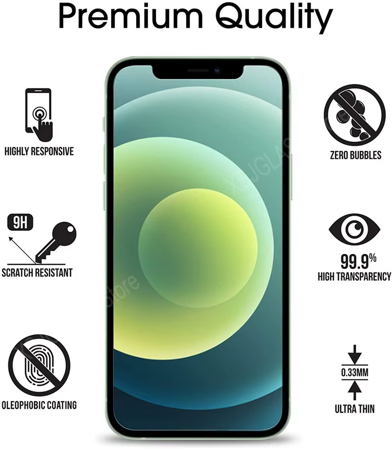 Protecteur d'écran en verre trempé, 3 pièces, pour iPhone 11 12 13 14 15 Pro Max 12 13 Mini, pour iPhone 6S 7 8 Plus XR XS Max 16E