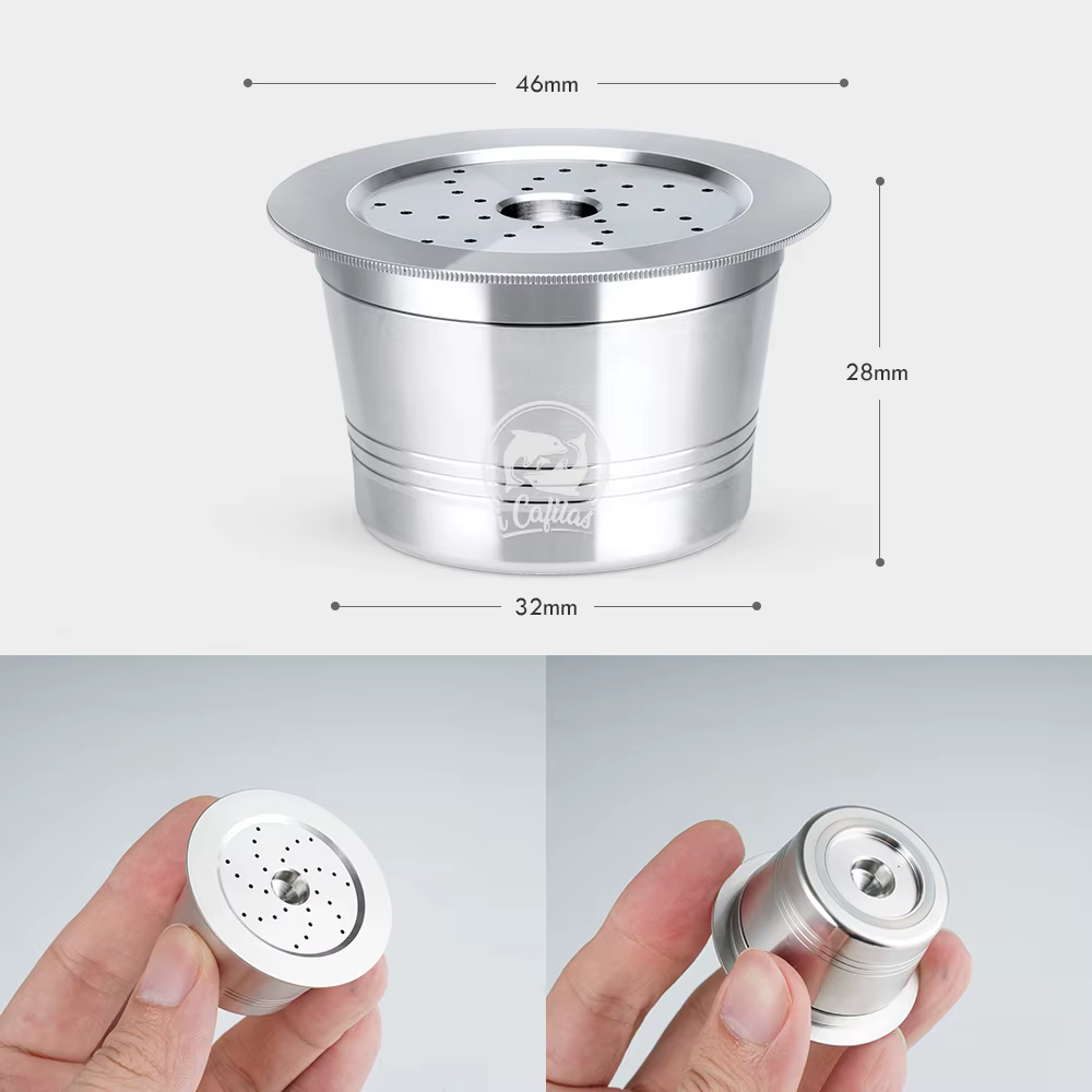 Capsules de café réutilisables en acier inoxydable