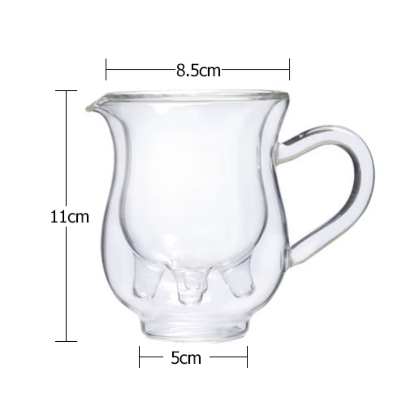 Pichet à lait créatif en verre transparent