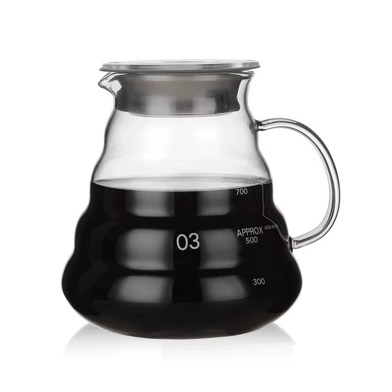 Cafetière en verre transparent 350ml 600ml 800ml