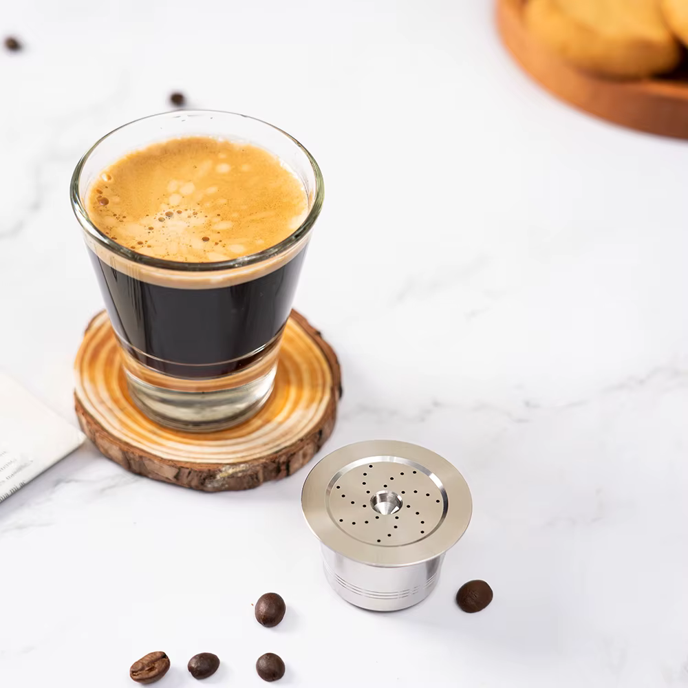 Capsules de café réutilisables en acier inoxydable