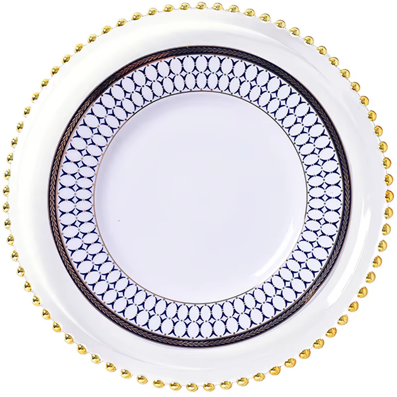 Assiette à dîner de luxe légère