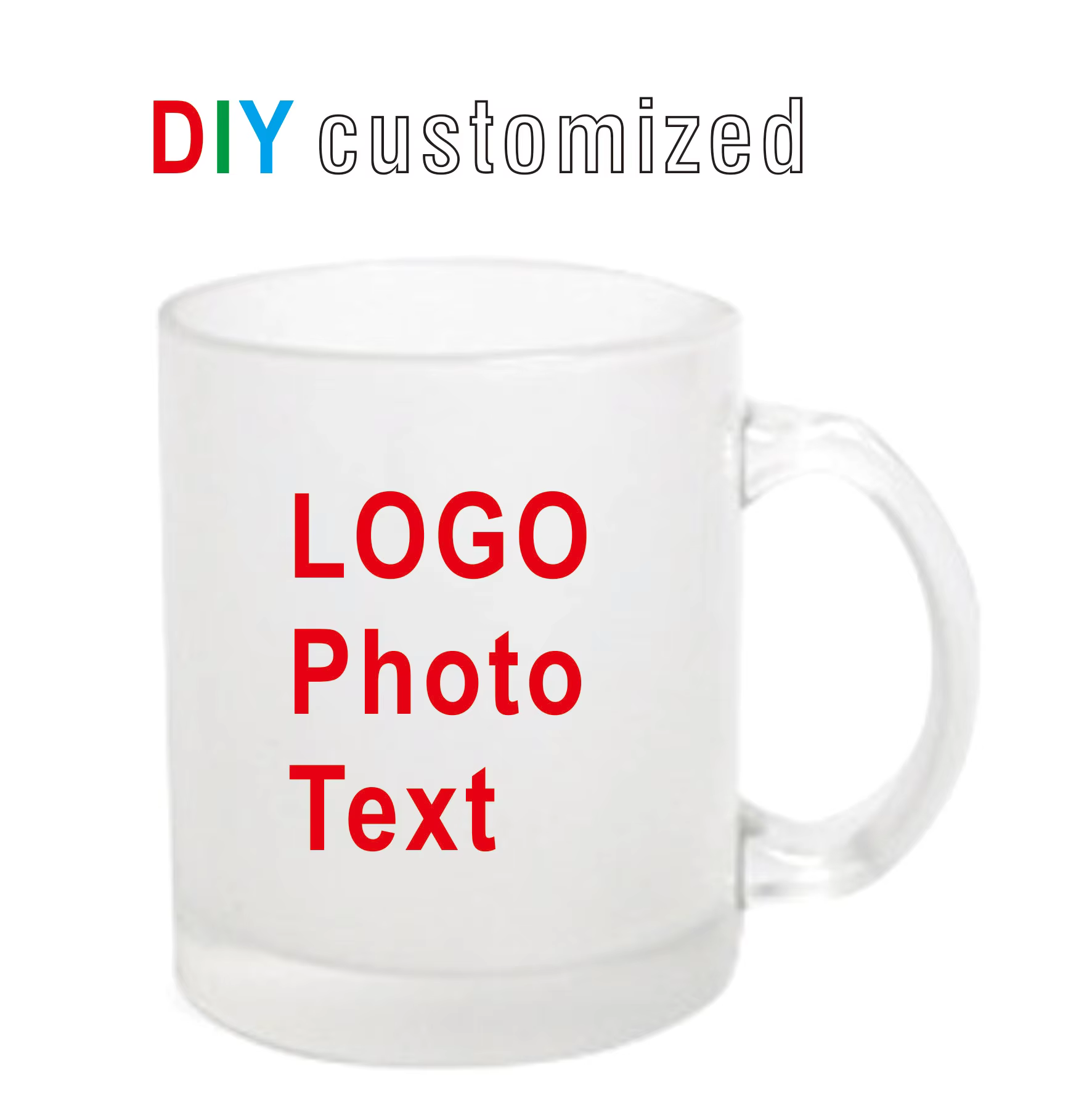 Bricolage personnalisé 320ML 11oz tasse en verre tasses personnalisées café lait