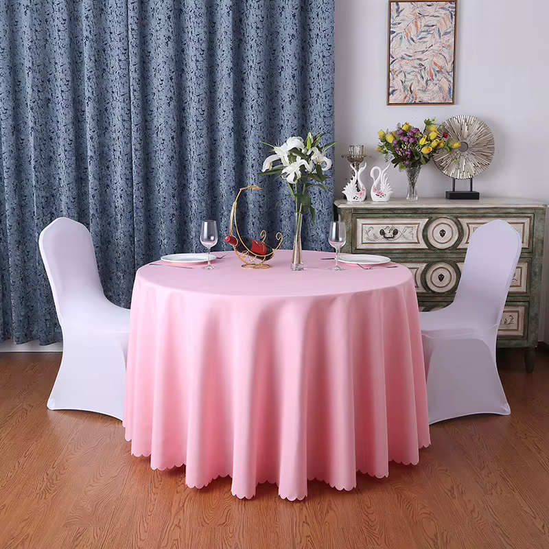 Nappe de Table ronde de couleur unie