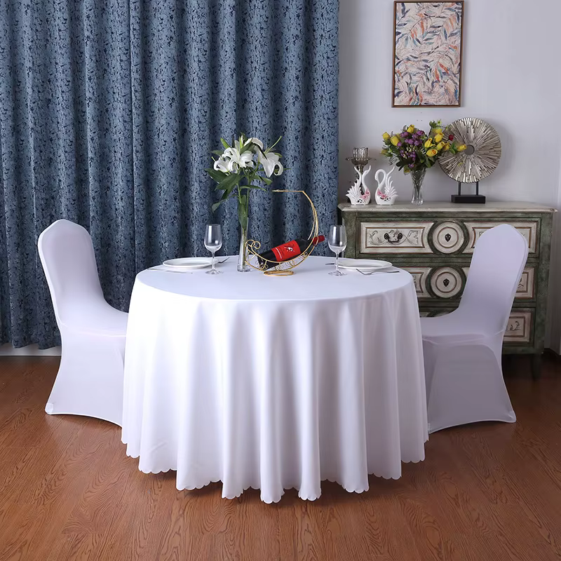 Nappe de Table ronde de couleur unie